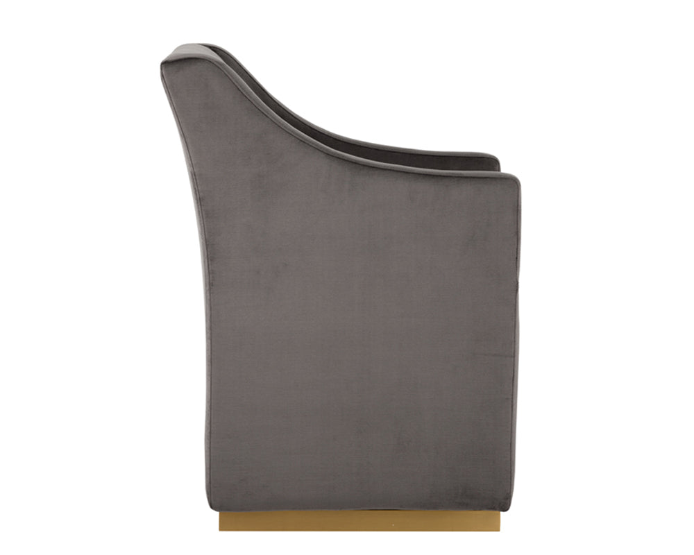 Zane Wheeled Lounge Chair - Piccolo Pebble