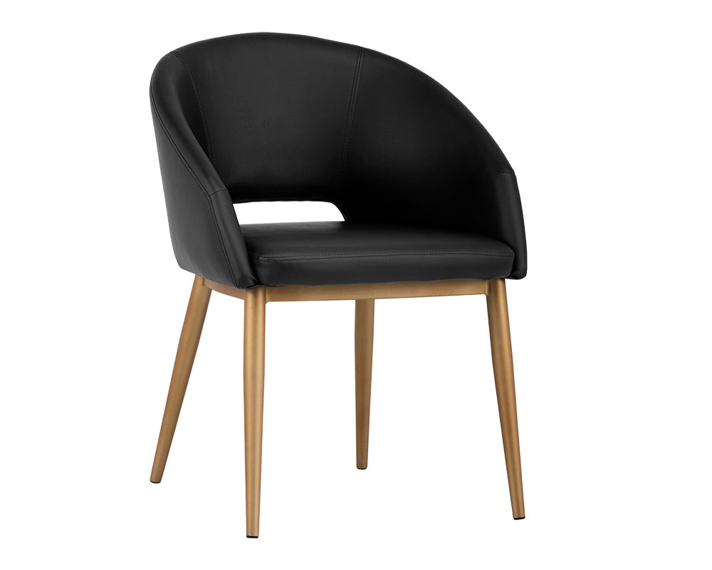 Thatcher Dining Armchair - Champagne Gold - Onyx