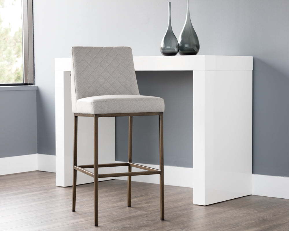 Leighland Barstool - Light Grey