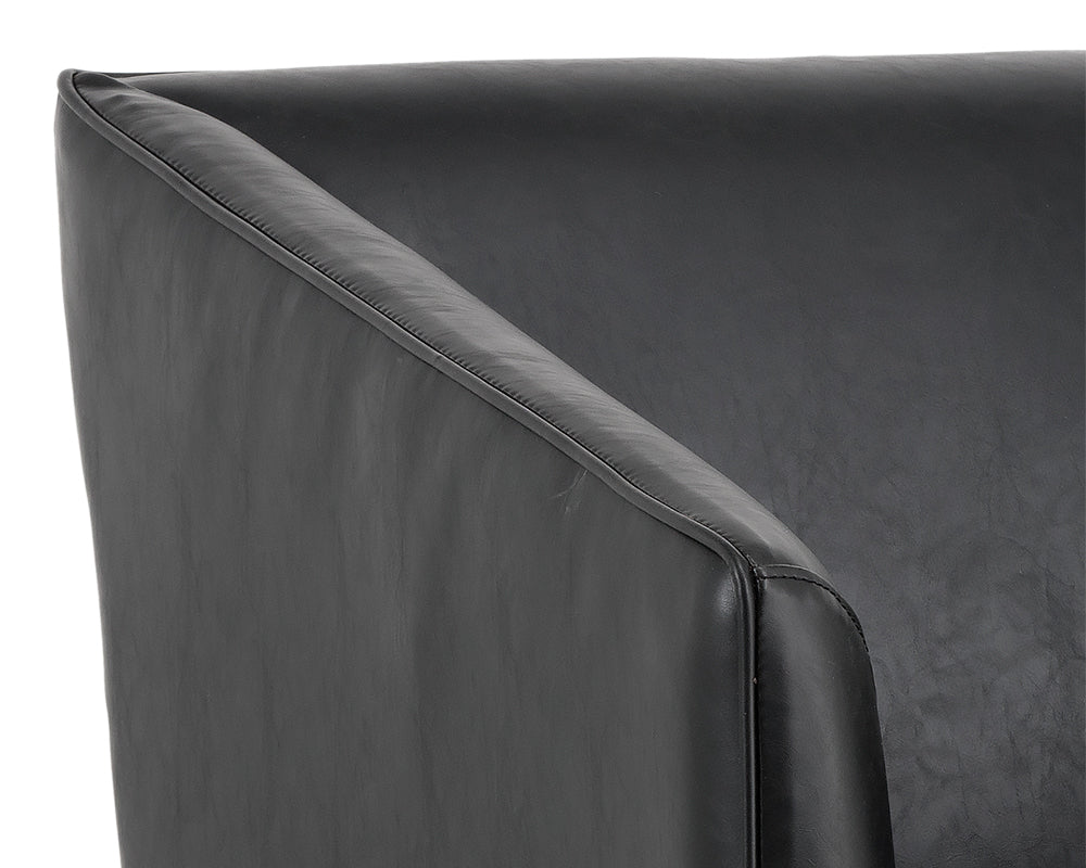 Phoenix Swivel Dining Armchair - Coal Black