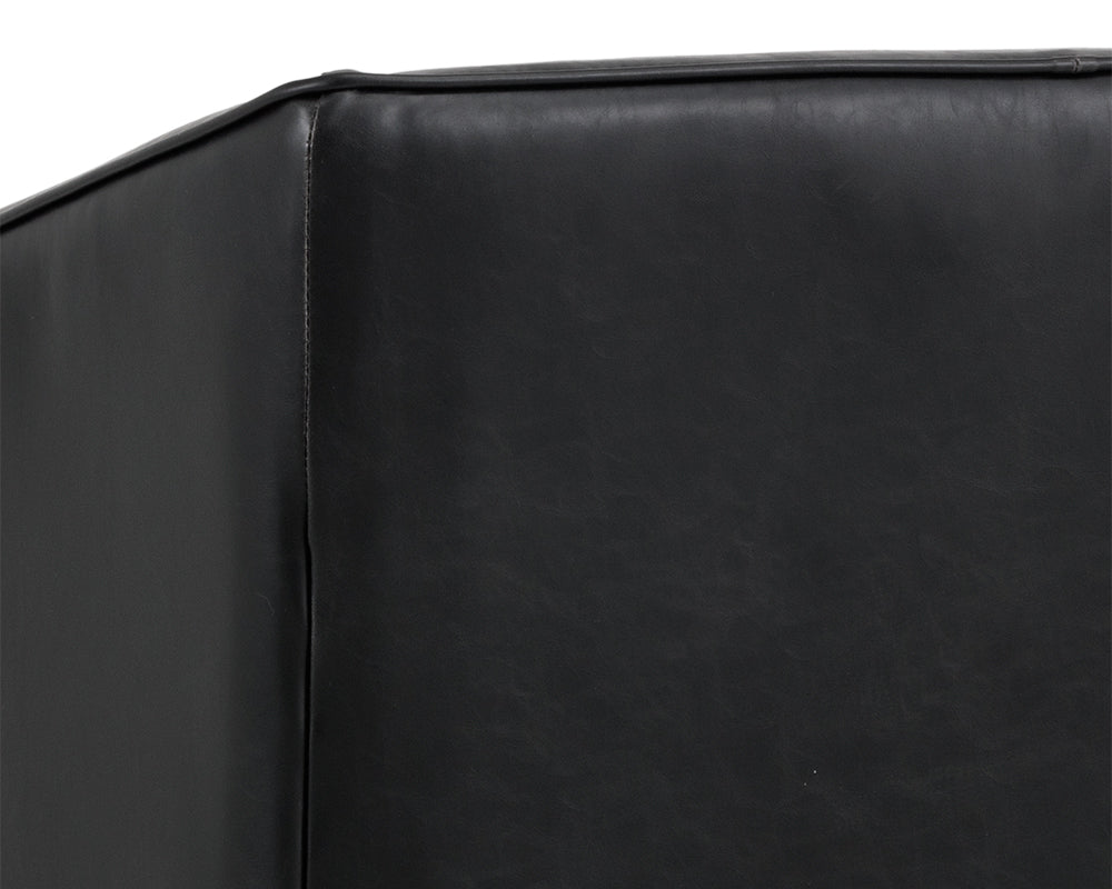 Phoenix Swivel Dining Armchair - Coal Black