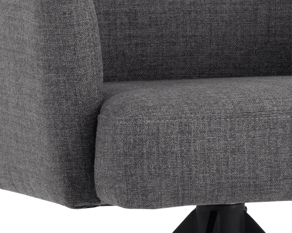Sydney Swivel Dining Armchair - Coastal Grey