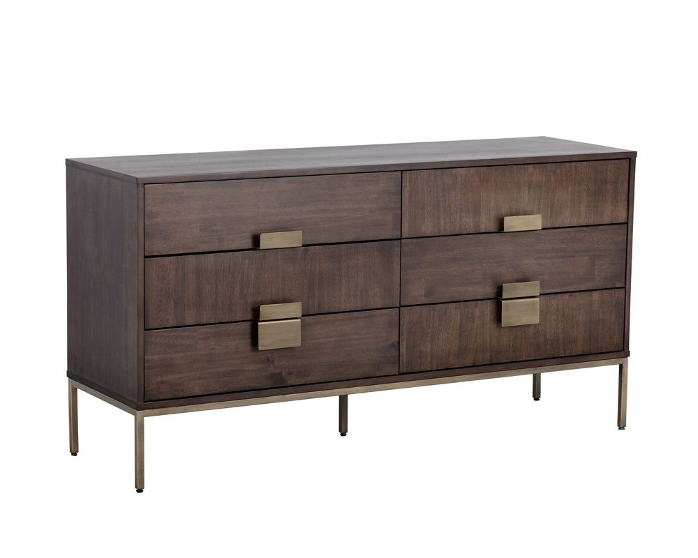 Jade Dresser - Antique Brass - Dark Mango