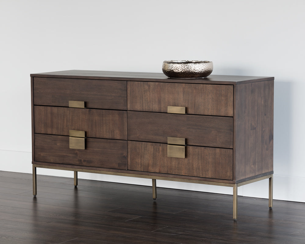 Jade Dresser - Antique Brass - Dark Mango