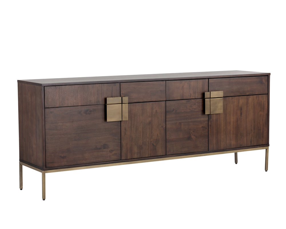 Jade Sideboard - Antique Brass - Dark Mango