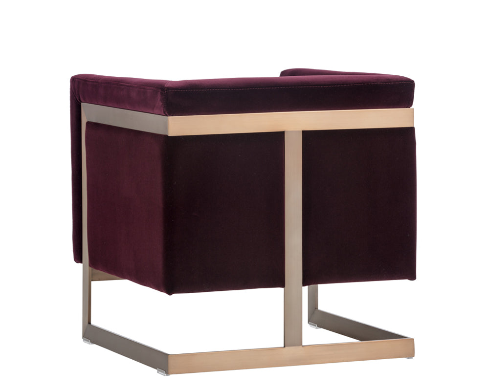 Soho Armchair - Antique Brass - Giotto Cabernet