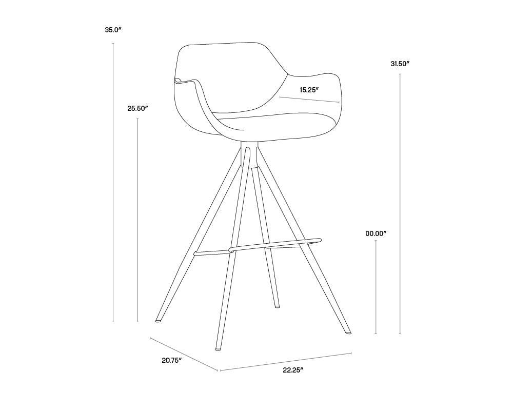 Owen Swivel Barstool - Town Grey