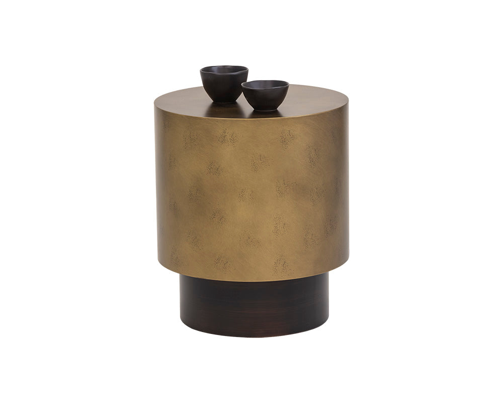 Bernaby End Table - Antique Brass