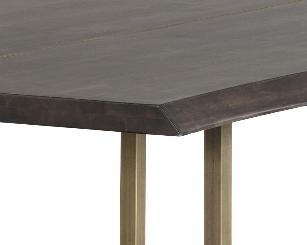 Donnelly Dining Table - Antique Brass - Dark Mango - 95"