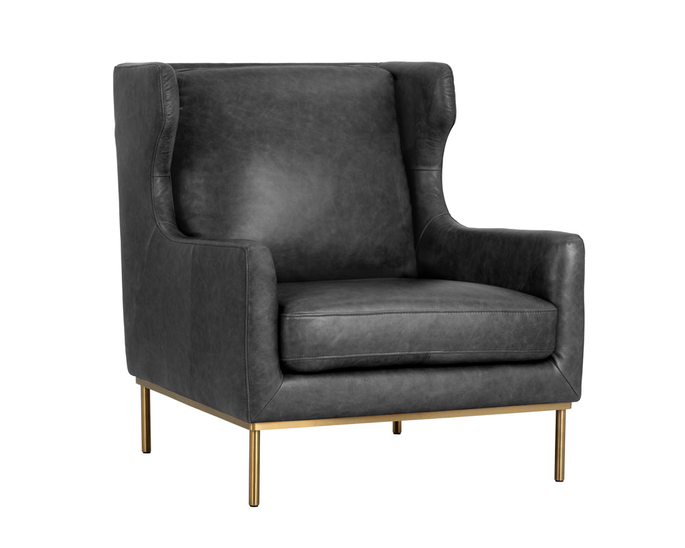 Virgil Lounge Chair - Marseille Black Leather