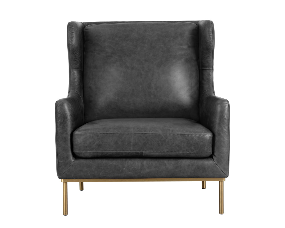 Virgil Lounge Chair - Marseille Black Leather