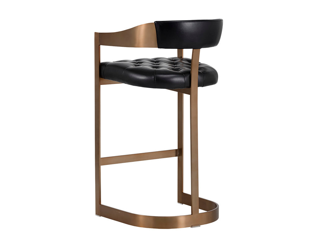 Beaumont Barstool - Antique Brass - Cantina Black