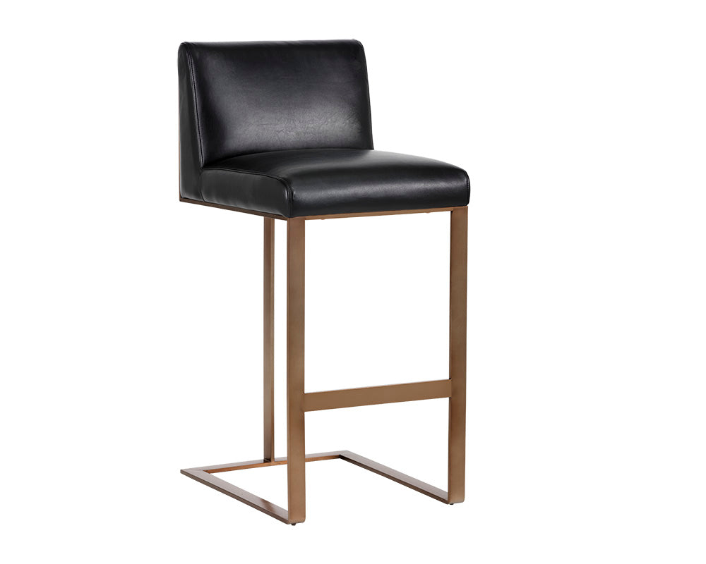 Dean Barstool - Antique Brass - Cantina Black