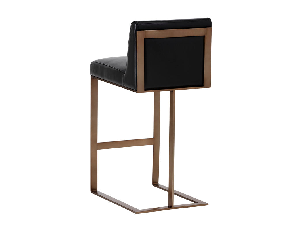 Dean Barstool - Antique Brass - Cantina Black