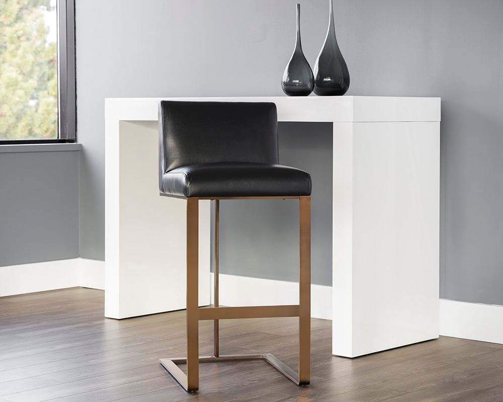 Dean Barstool - Antique Brass - Cantina Black