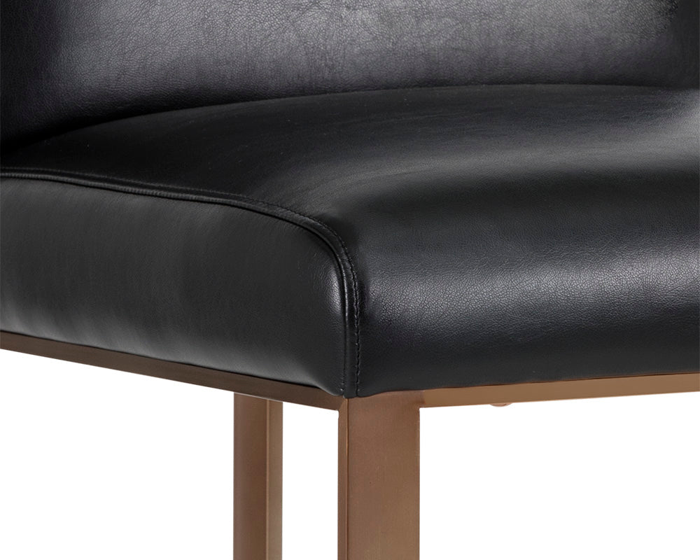Dean Barstool - Antique Brass - Cantina Black
