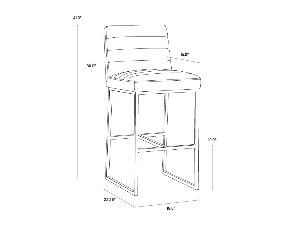 Spyros Barstool - Havana Dark Brown