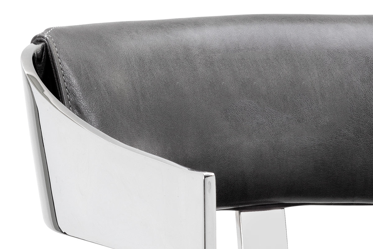 Beaumont Barstool - Stainless Steel - Cantina Magnetite