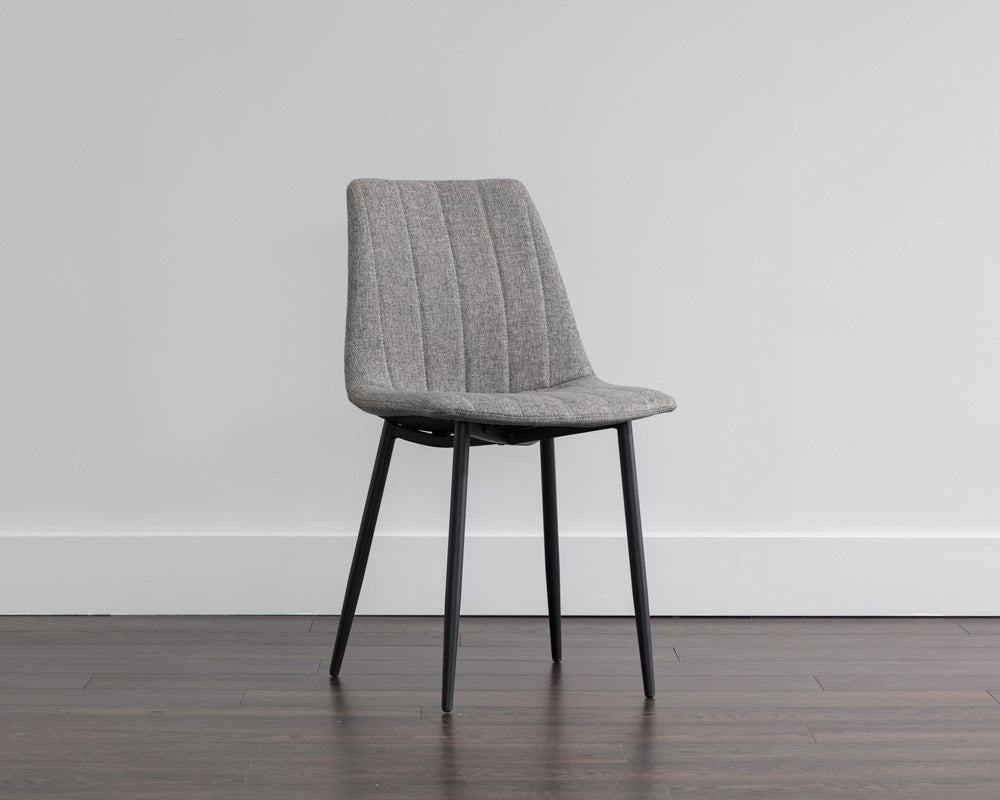 Drew Dining Chair - Black - Light Grey