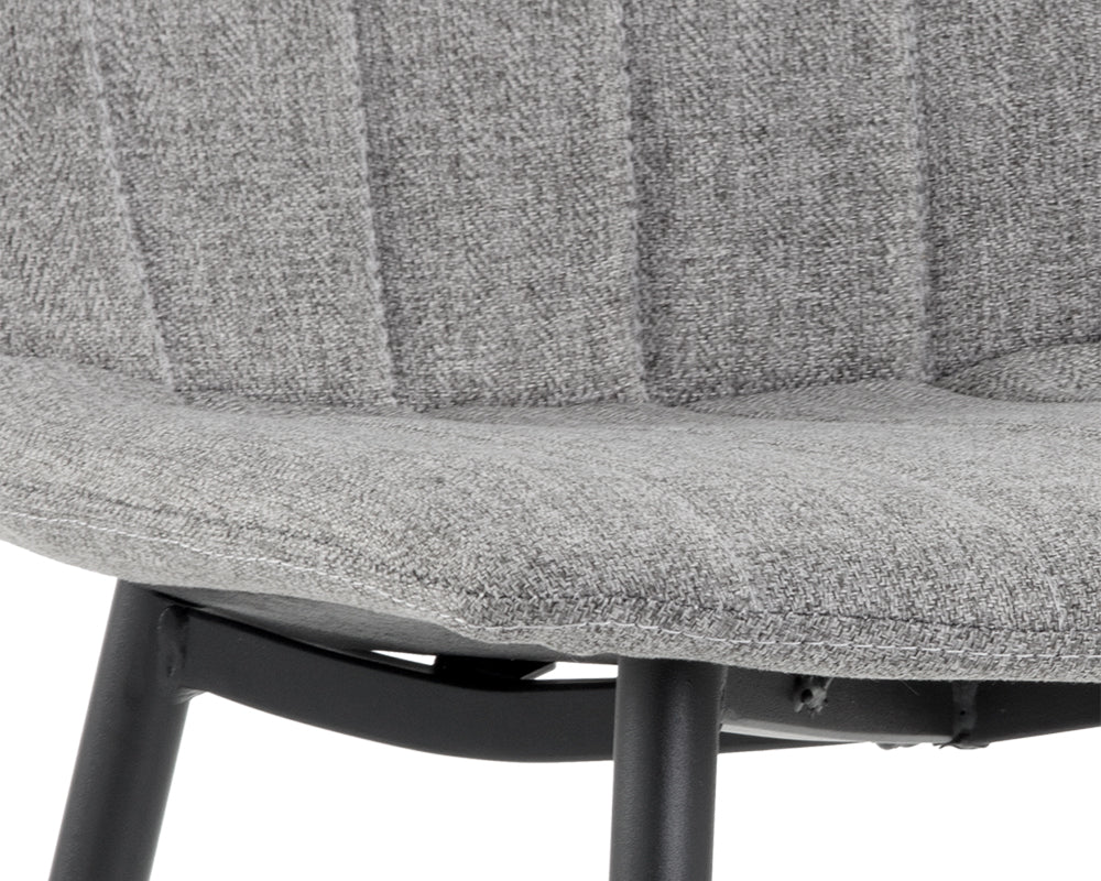 Drew Dining Chair - Black - Light Grey