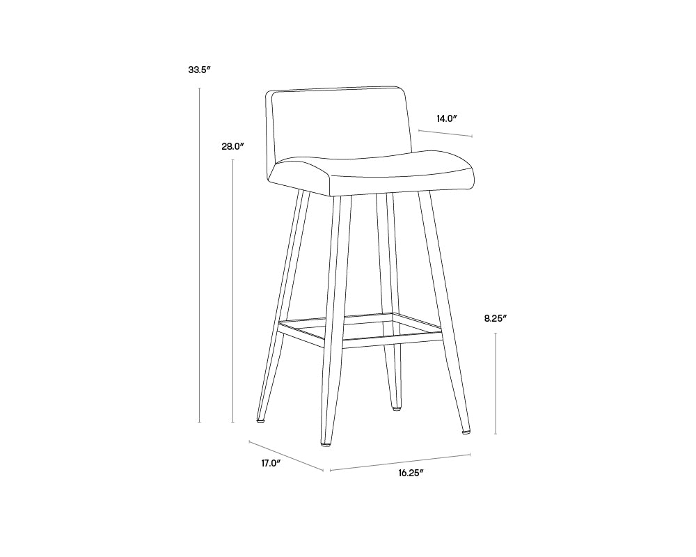 Dani Counter Stool - Onyx