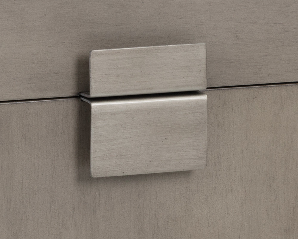 Jade Nightstand - Antique Silver - Ash Grey