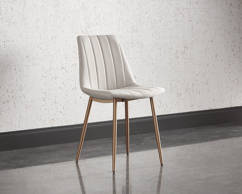 Drew Dining Chair - Champagne Gold - Antonio Linen