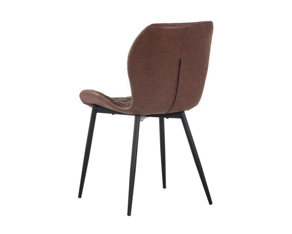 Lyla Dining Chair - Black - Antique Brown