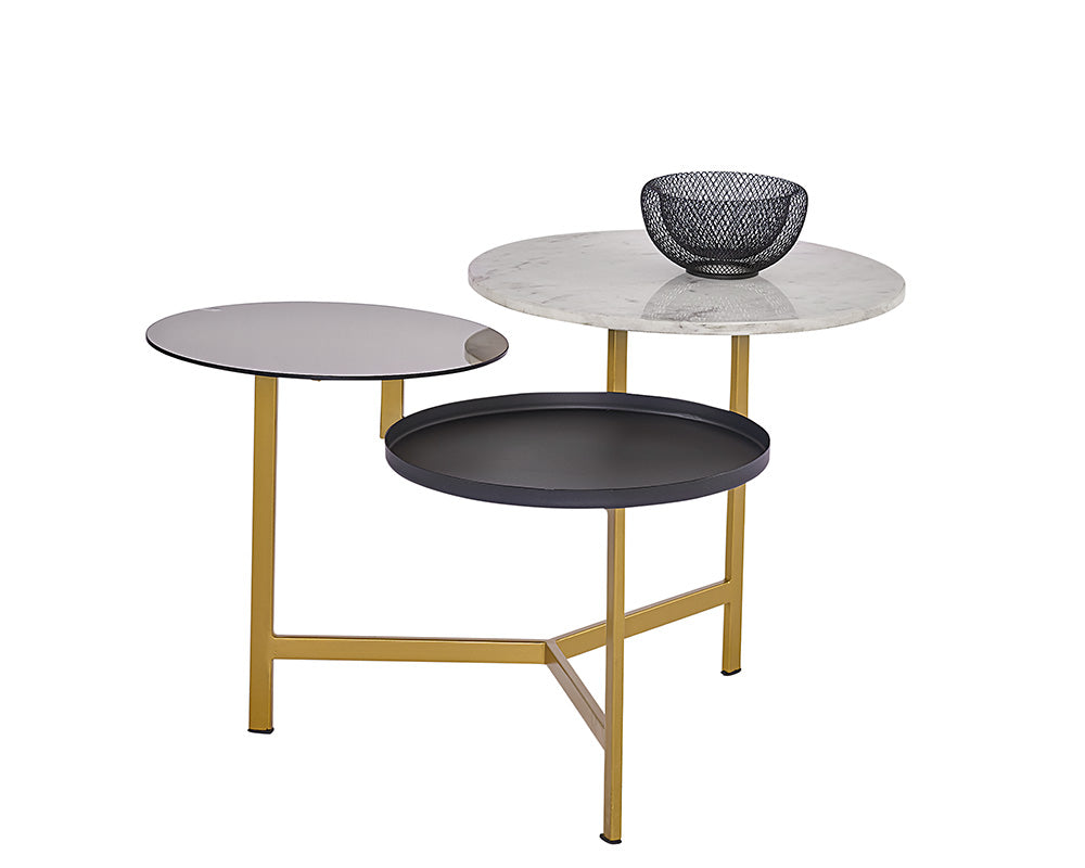Diesel Coffee Table - Gunmetal / Smoke Gold Mirror