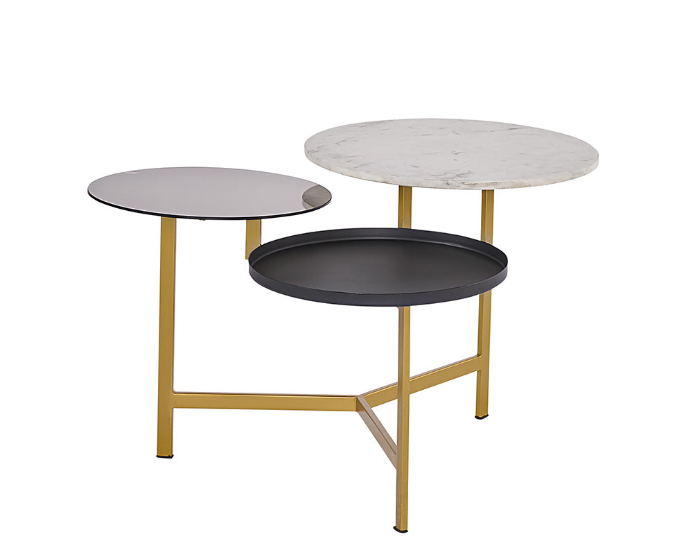 Diesel Coffee Table - Gunmetal / Smoke Gold Mirror