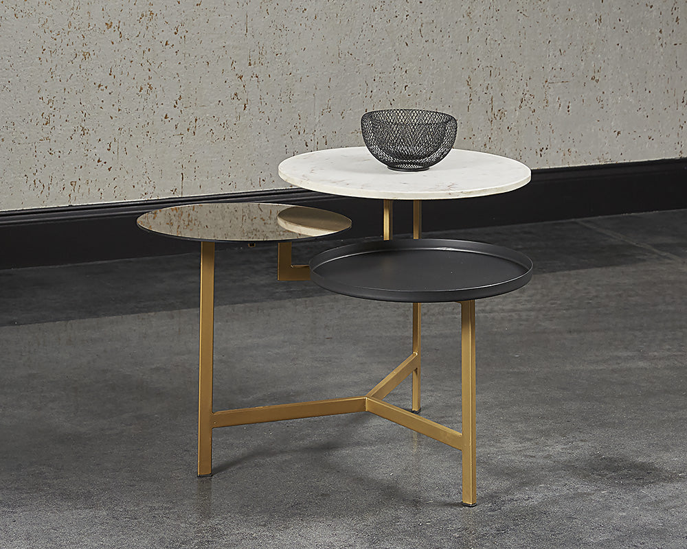 Diesel Coffee Table - Gunmetal / Smoke Gold Mirror