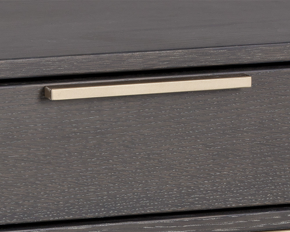 Rebel Nightstand - Small - Gold - Charcoal Grey