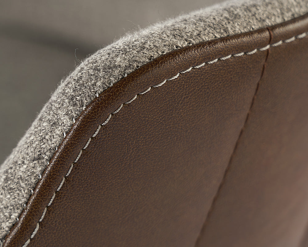 Griffin Barstool - November Grey / Bravo Cognac