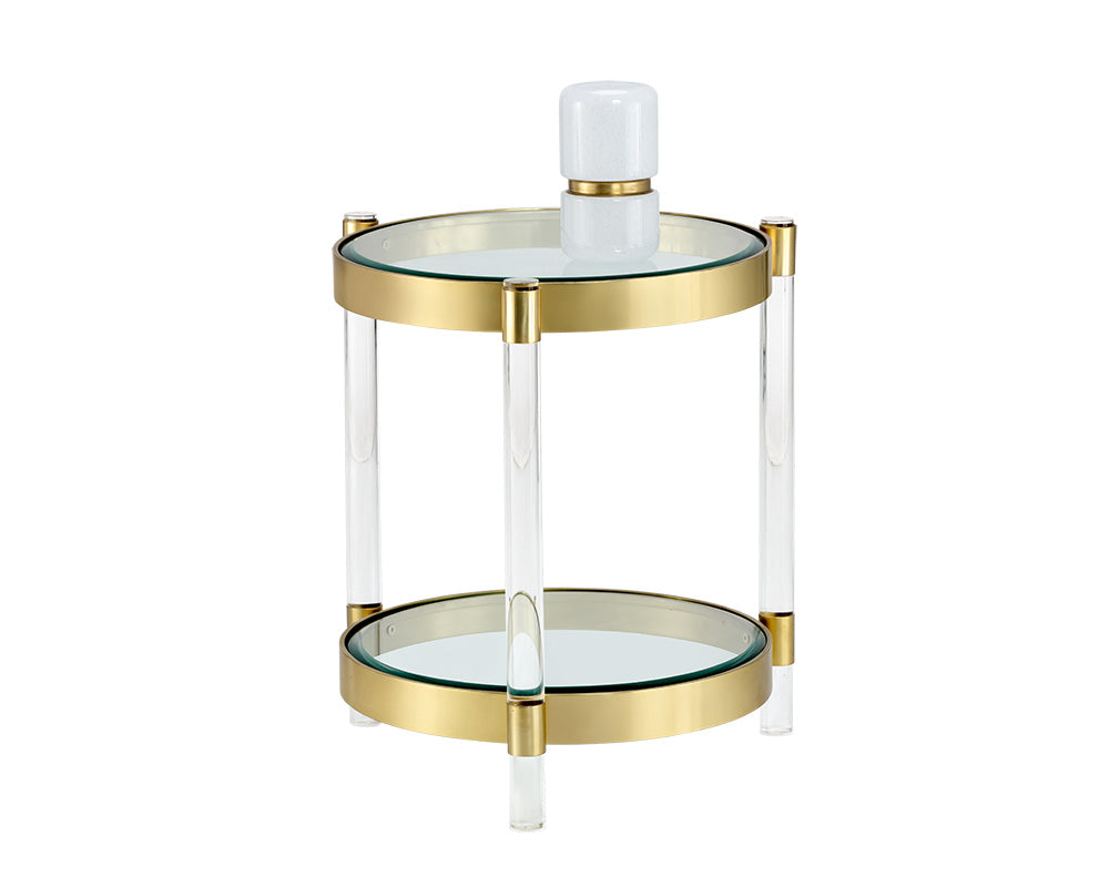 York Side Table - Brass