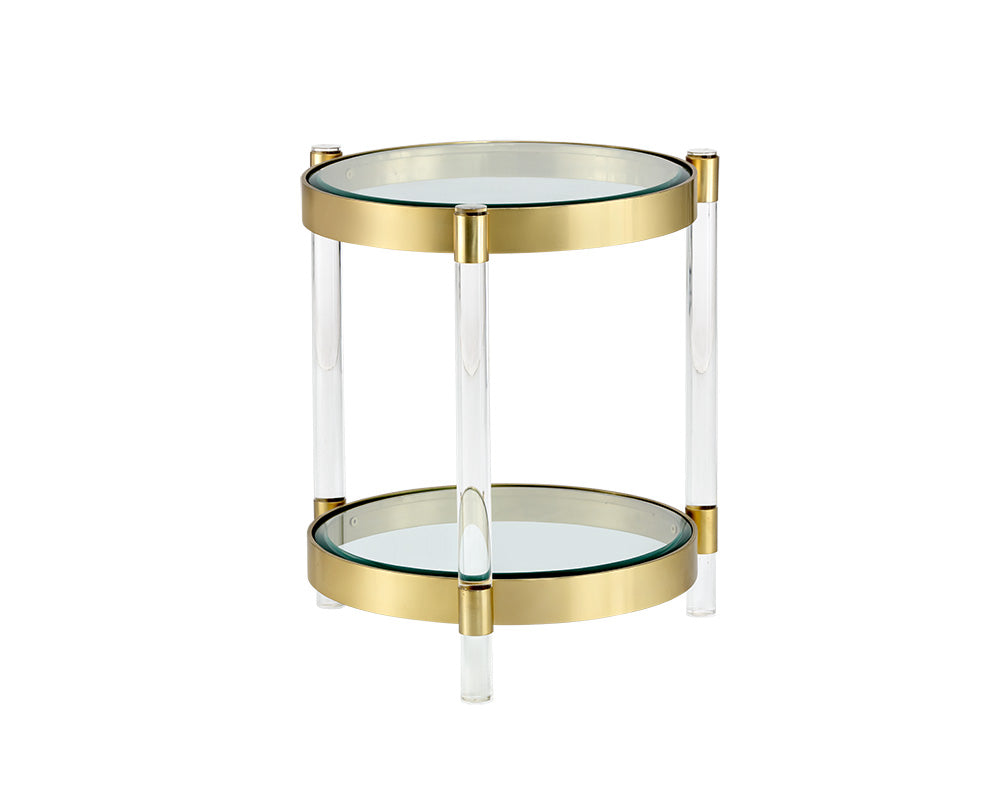 York Side Table - Brass