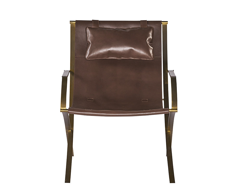 Willis Lounge Chair - Brown Leather