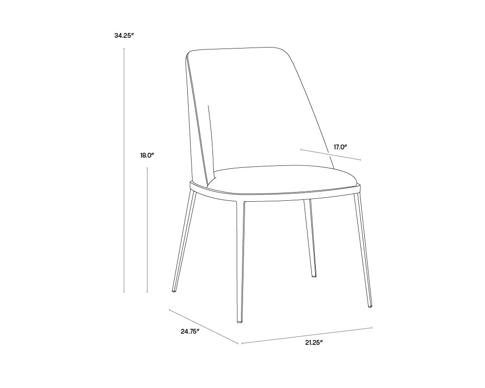 Dover Dining Chair - Bravo Portabella / Sparrow Grey