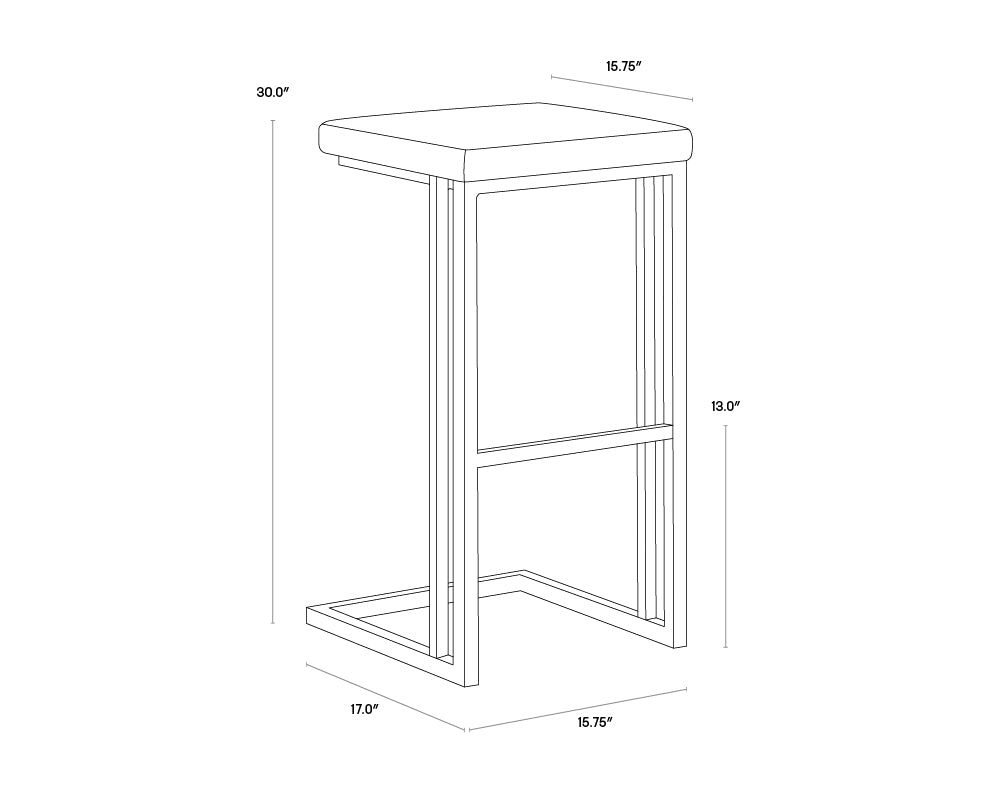 Boone Barstool - Black - Bravo Cream