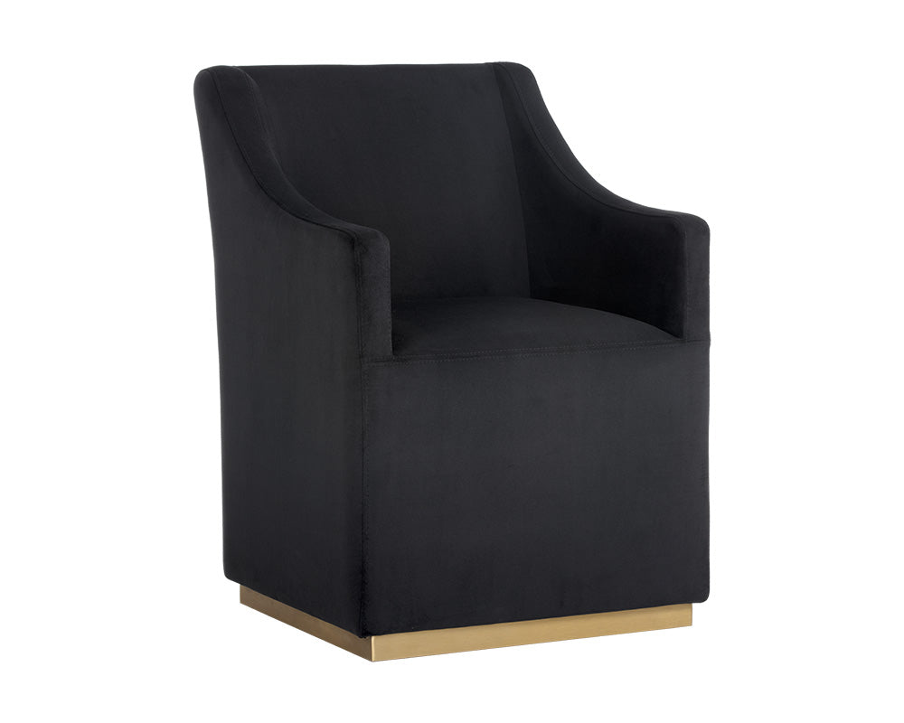 Zane Wheeled Lounge Chair - Abbington Black