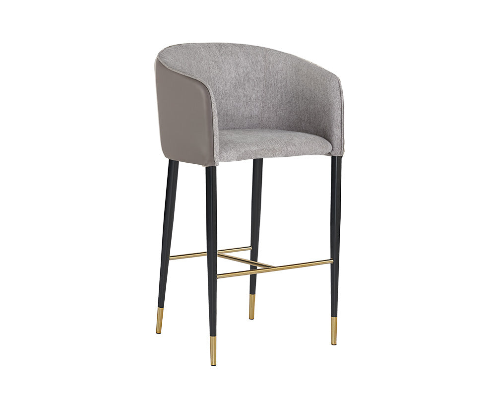 Asher Barstool - Flint Grey / Napa Taupe