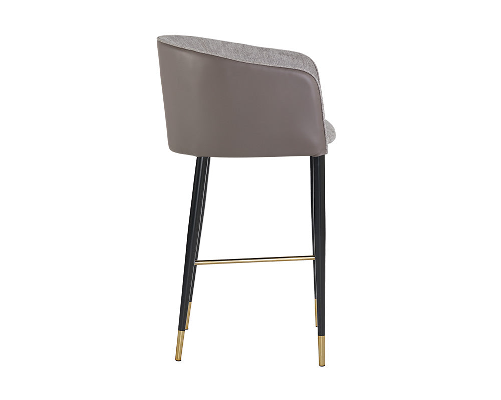 Asher Barstool - Flint Grey / Napa Taupe