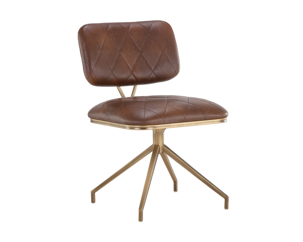 Virtu Swivel Dining Chair - Bravo Cognac