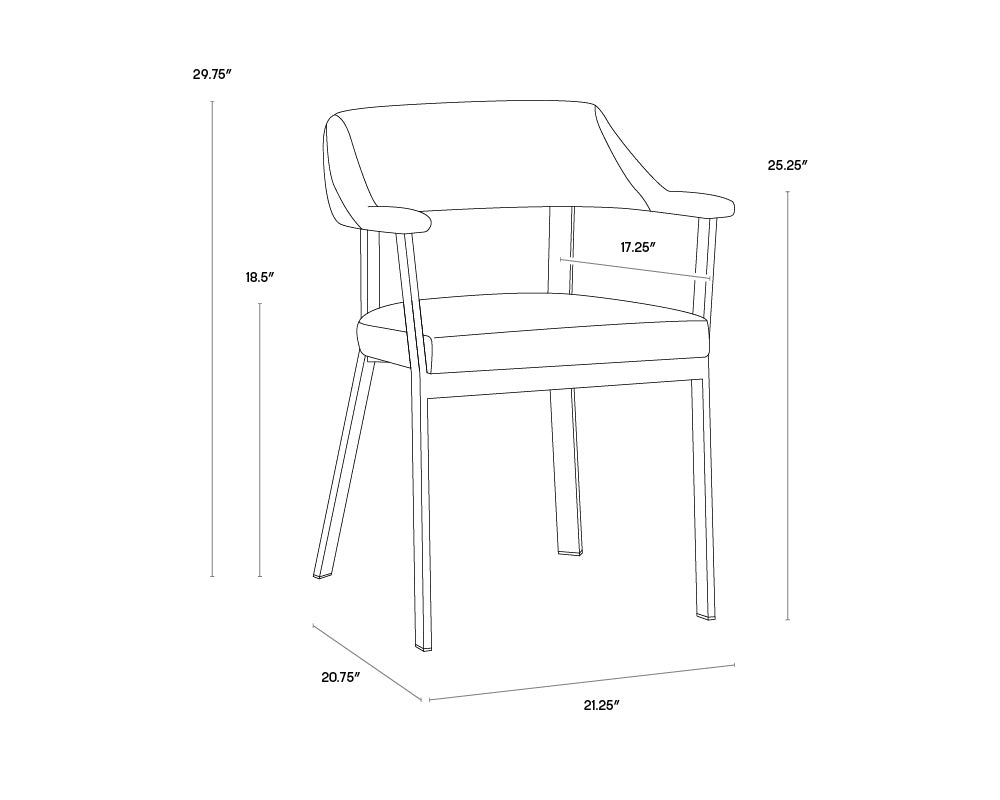 Dixie Dining Armchair - Dillon Black