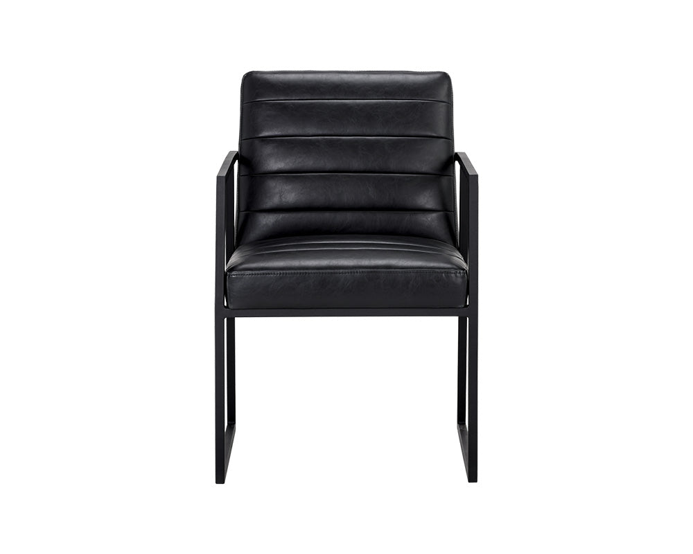 Spyros Dining Armchair - Coal Black