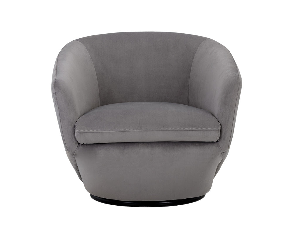 Treviso Swivel Lounge Chair - Antonio Charcoal