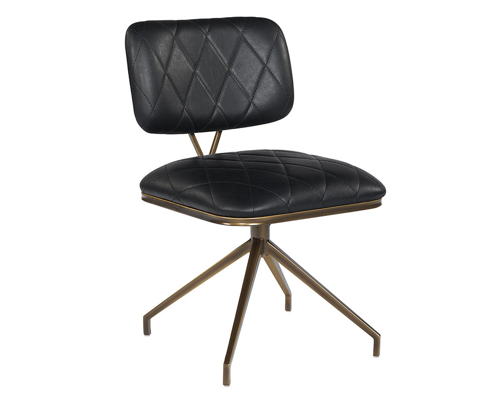 Virtu Swivel Dining Chair - Bravo Black