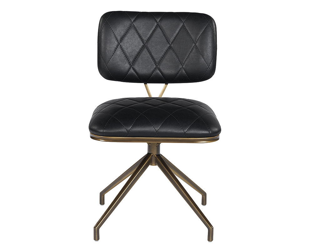 Virtu Swivel Dining Chair - Bravo Black