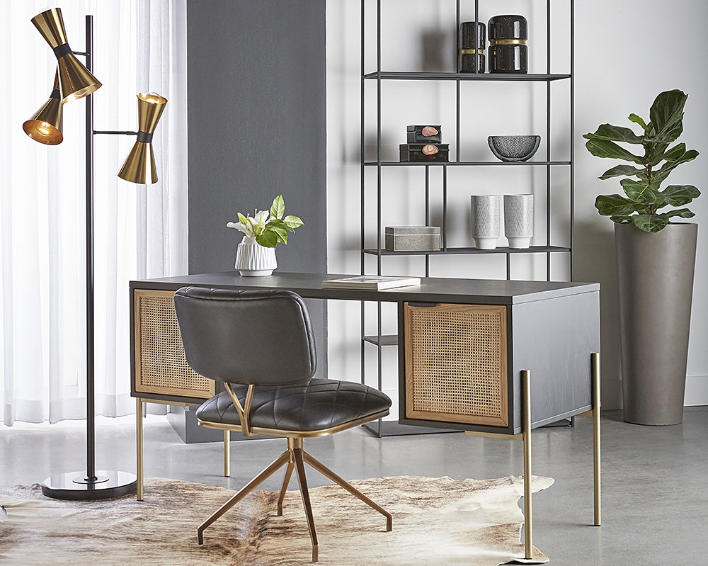 Virtu Swivel Dining Chair - Bravo Black