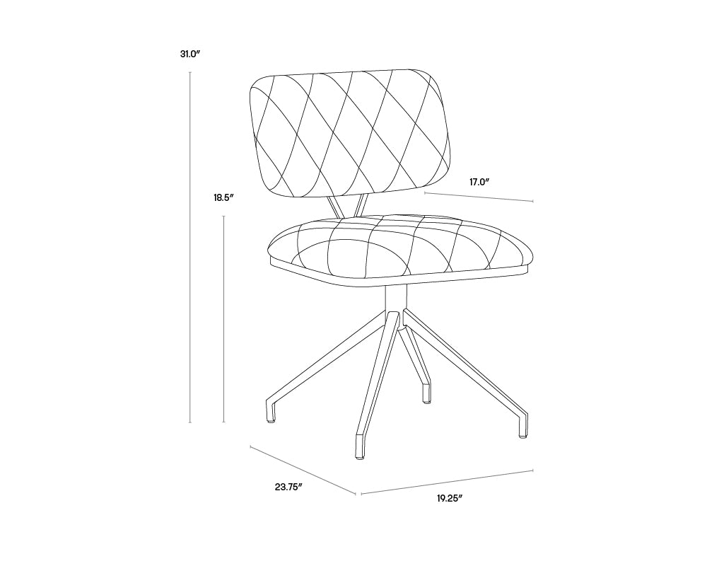 Virtu Swivel Dining Chair - Bravo Black