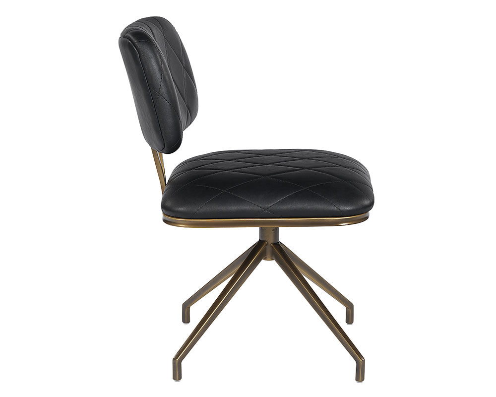 Virtu Swivel Dining Chair - Bravo Black